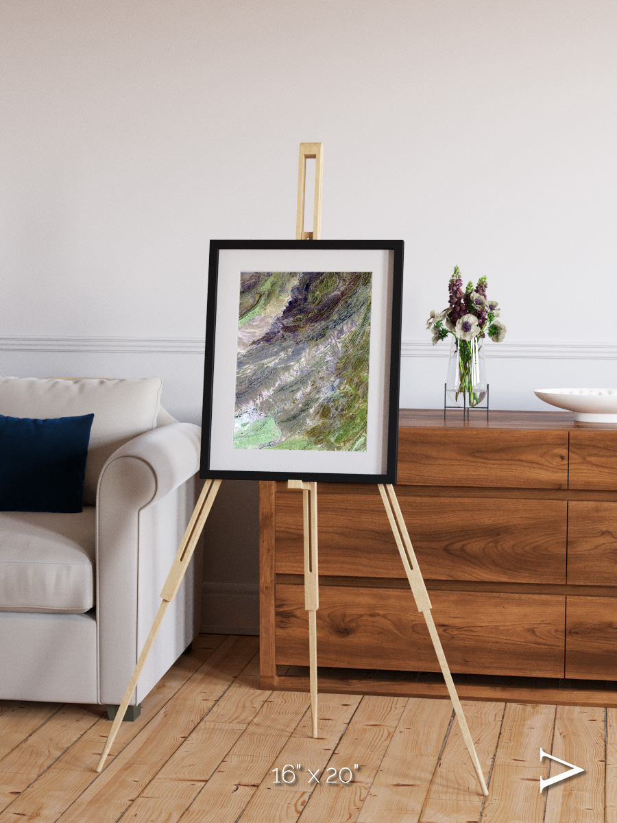 Rugged Relief, Sulaiman Mountains Framed & Mounted Print