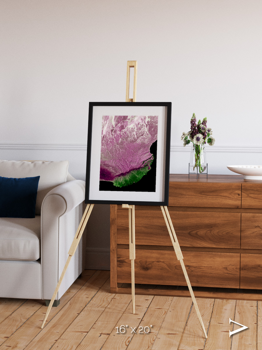 Monsoon Divide, Dhofar Framed & Mounted Print