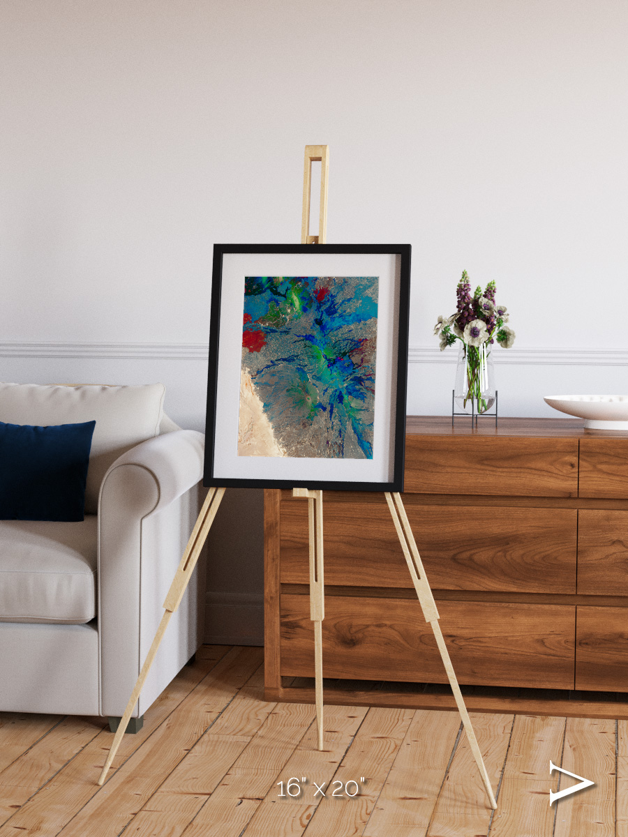 Rift and Fire, Ethiopia Framed & Mounted Print