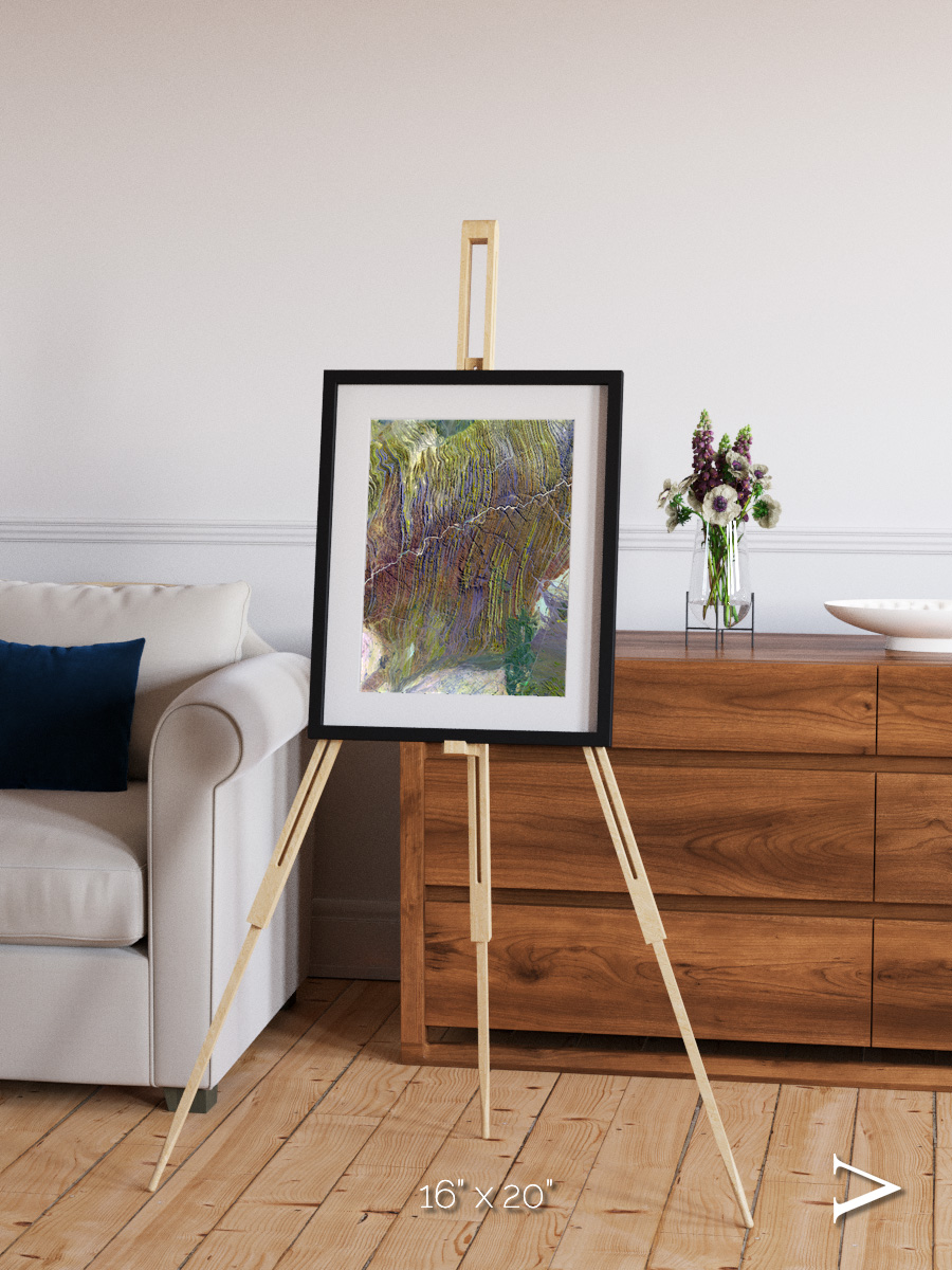 Shifting Dunes, Ugab River Framed & Mounted Print