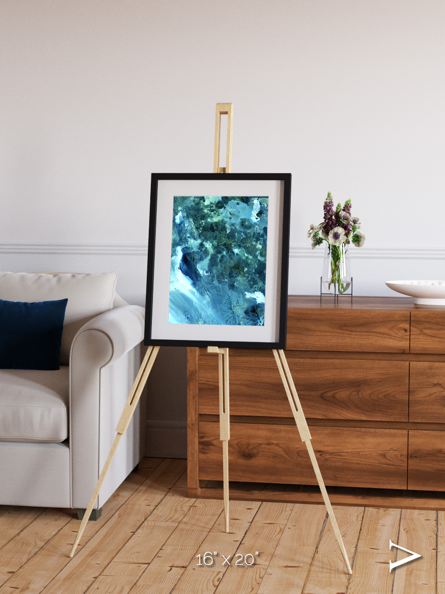 Heat Scars, Volcanoes Framed & Mounted Print