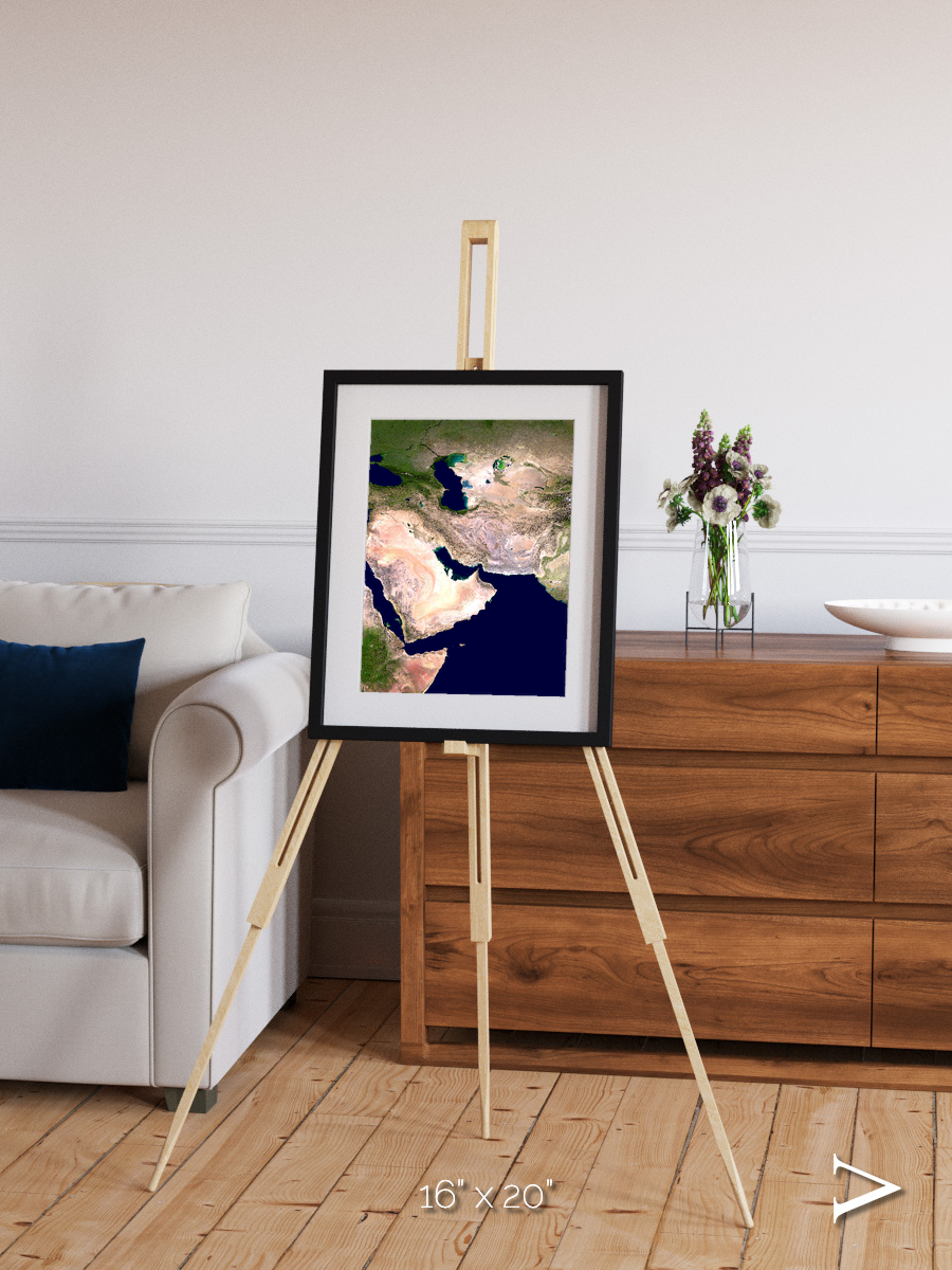 River Threads, Western Asia Framed & Mounted Print