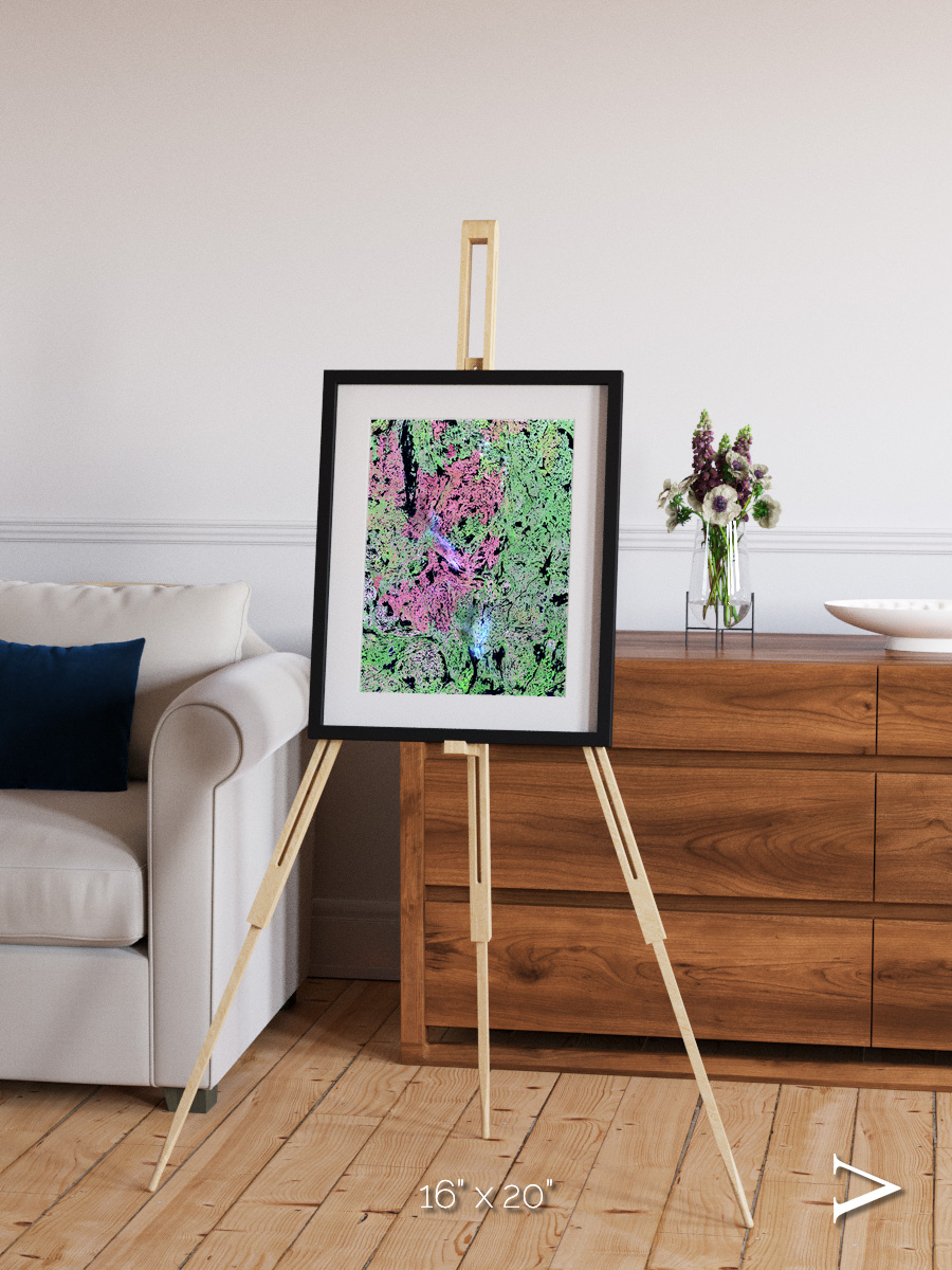 Ice River, Yellowknife Wetlands Framed & Mounted Print