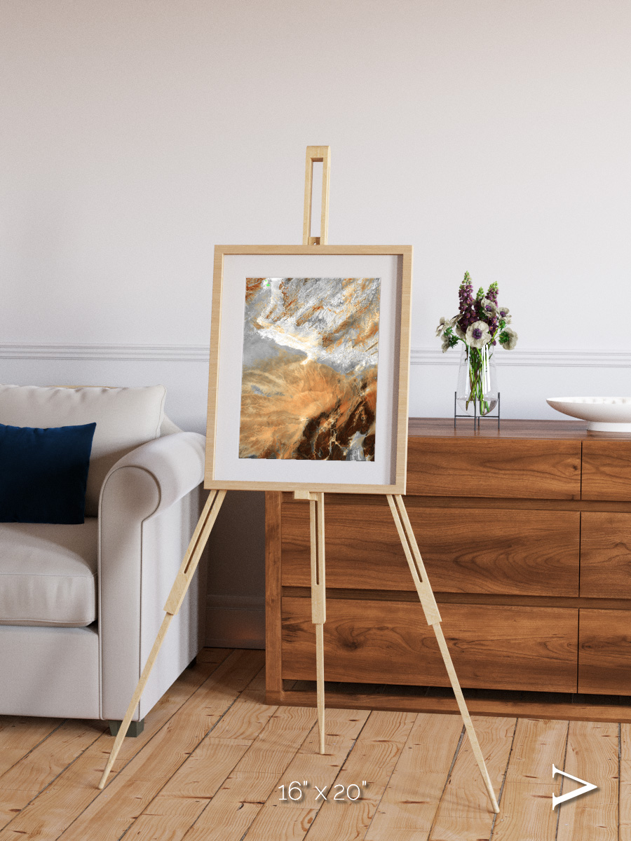 Etched Sands, Algerian Sahara Framed & Mounted Print