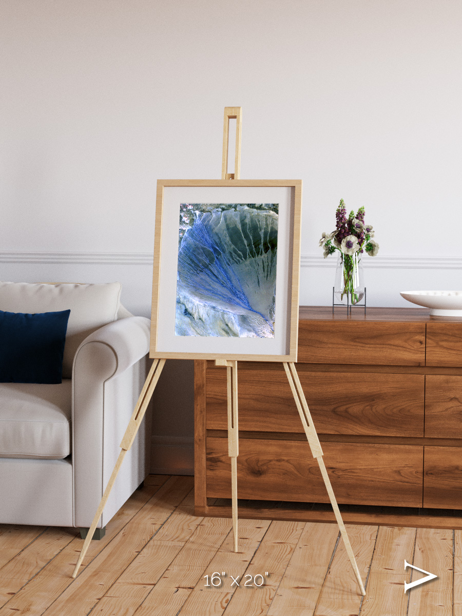 Sunlit Dunes, Alluvial Fan Framed & Mounted Print