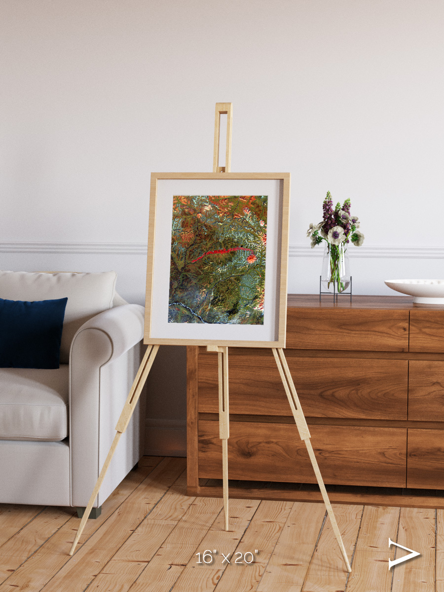 Ash and Stone, Anyuyskiy Volcano Framed & Mounted Print