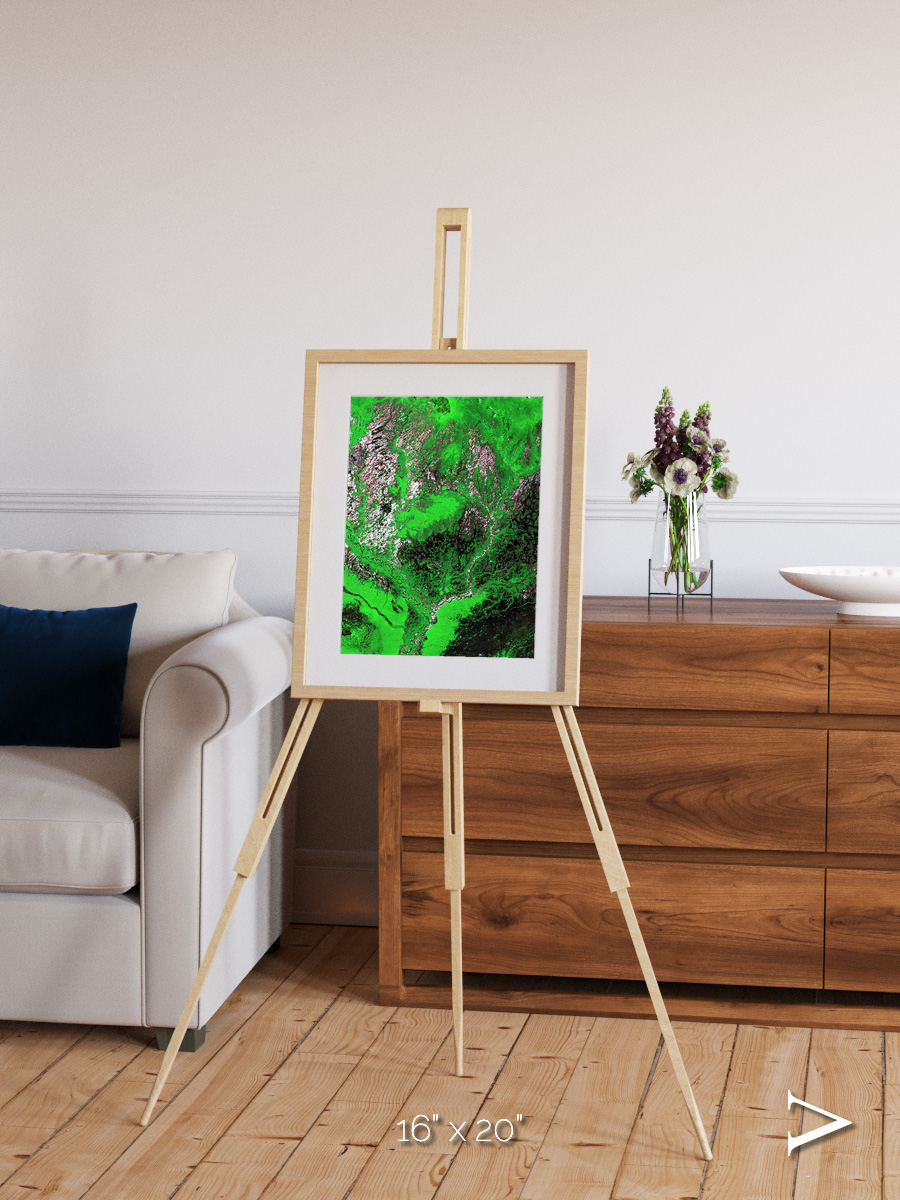 Ribbon River, Araca River Framed & Mounted Print