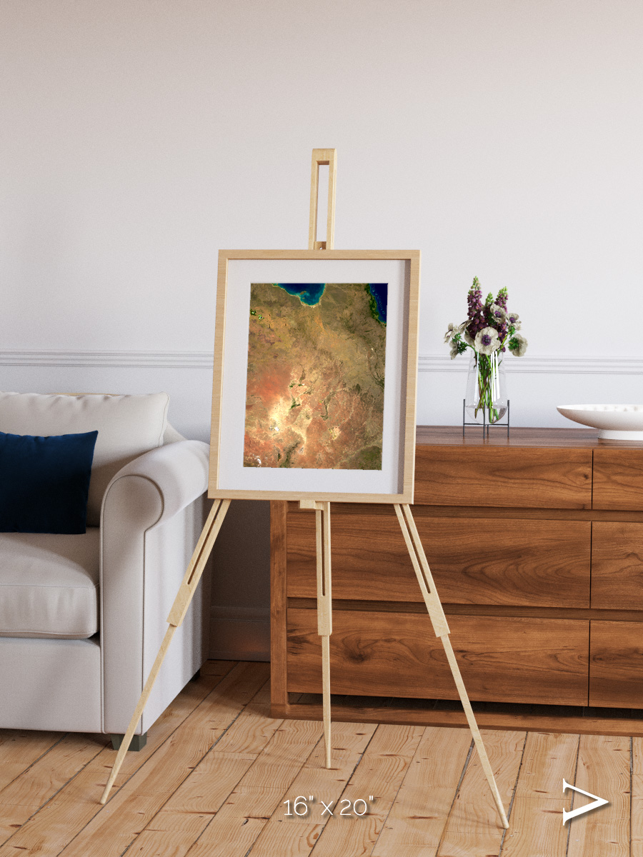 Winding Waters, Australia Framed & Mounted Print