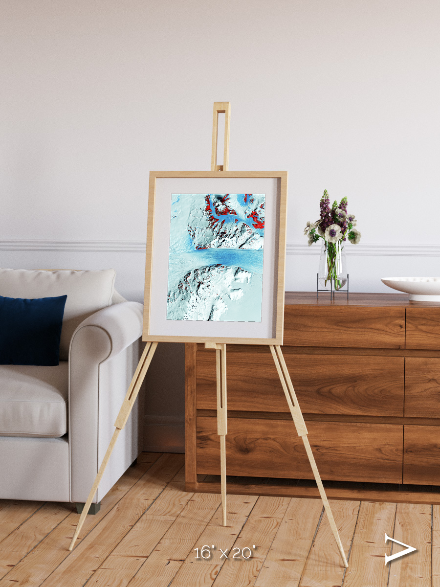River of Ice, Byrd Glacier Framed & Mounted Print