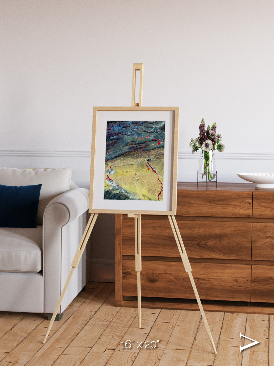 Crimson Veins, Atlas Mountains Framed & Mounted Print