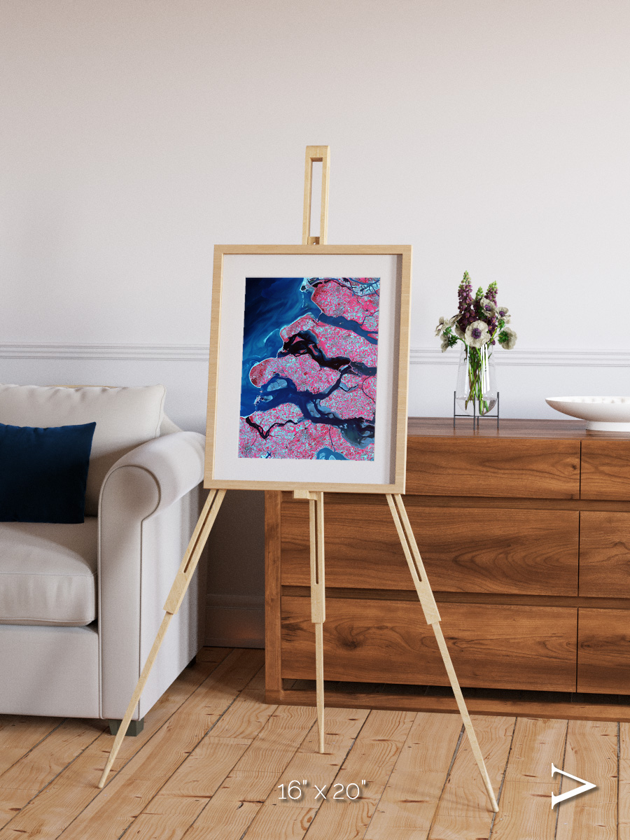 Windward Isles, Delta Region Netherlands Framed & Mounted Print