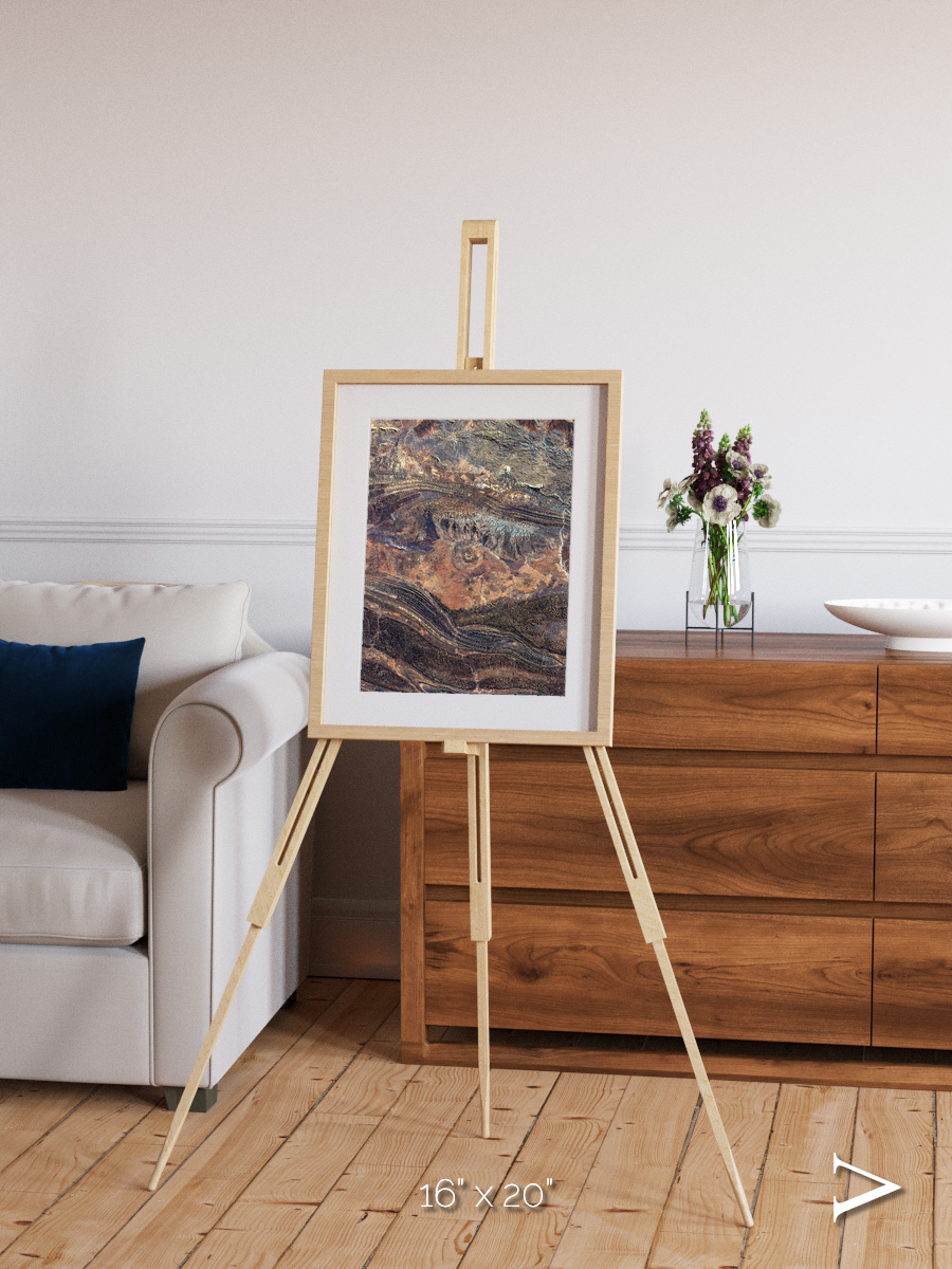 Volcanic Palette, Gosses Bluff Framed & Mounted Print