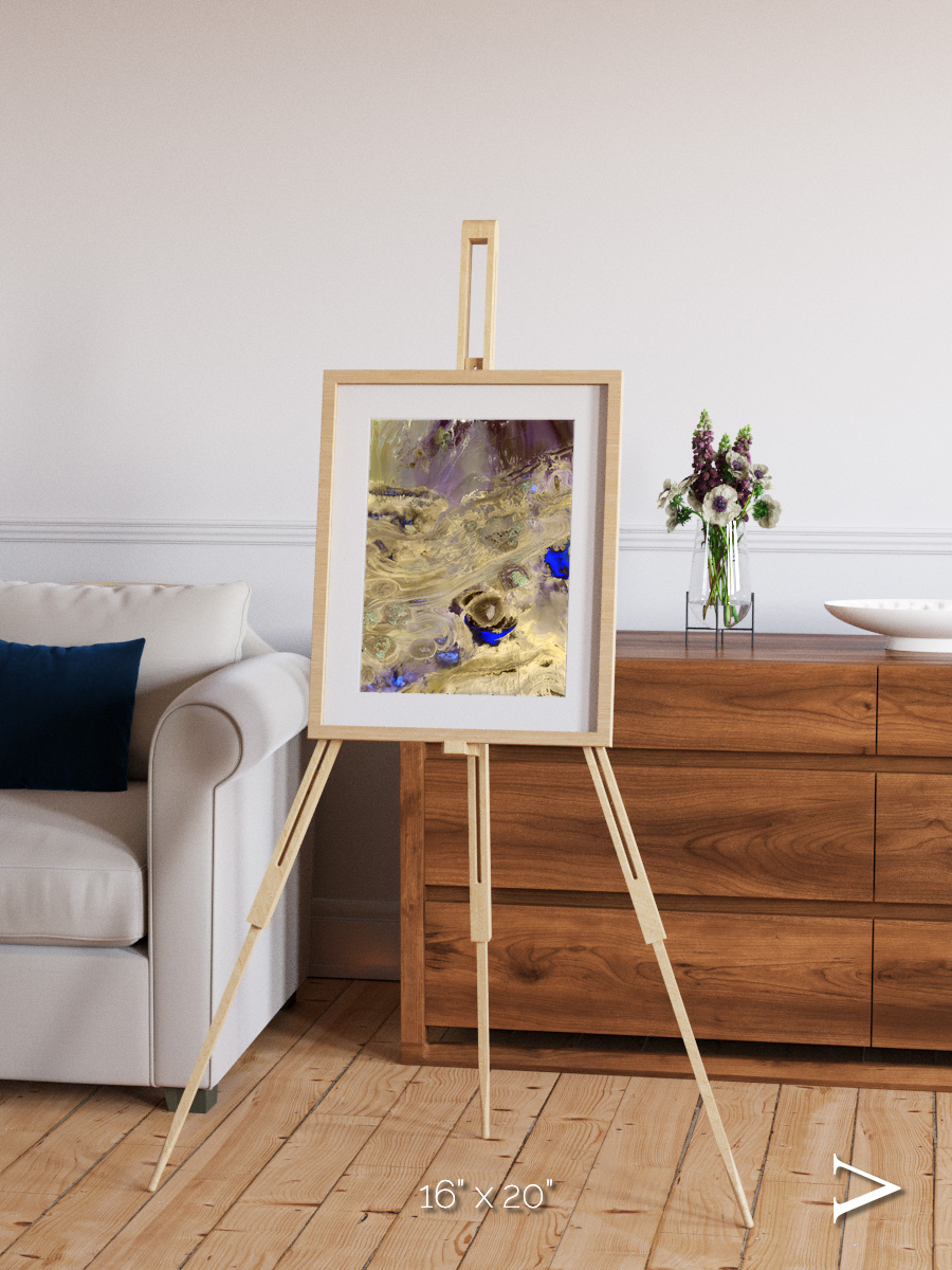 Salt Mirror, Great Salt Desert Framed & Mounted Print