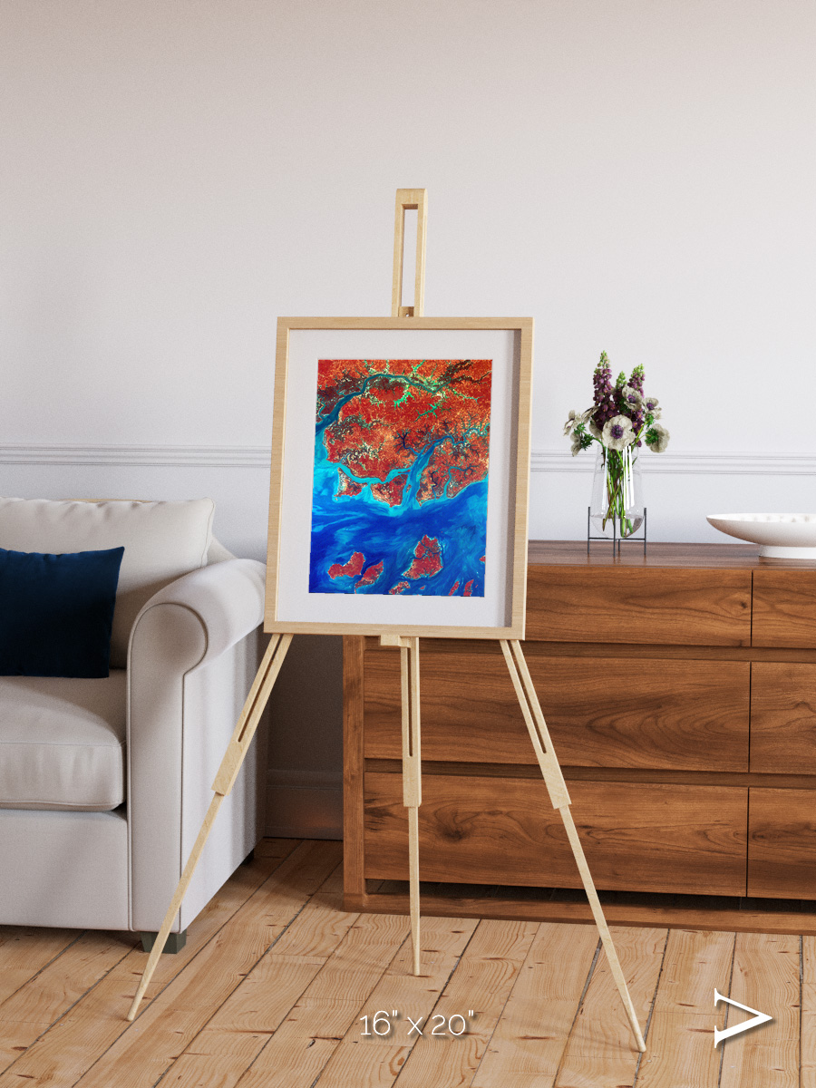 River and Plain, Guinea-Bissau Framed & Mounted Print