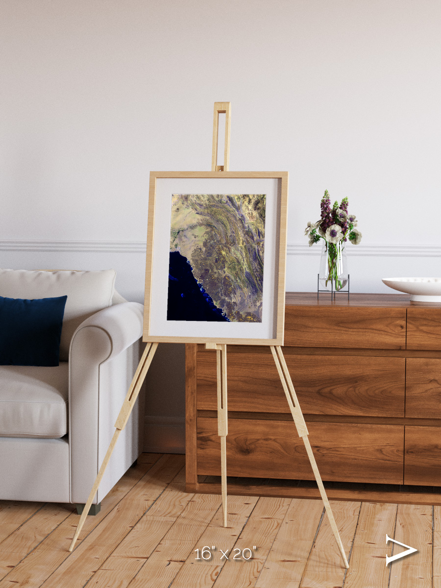 Fire Fields, Harrat Al Birk Framed & Mounted Print