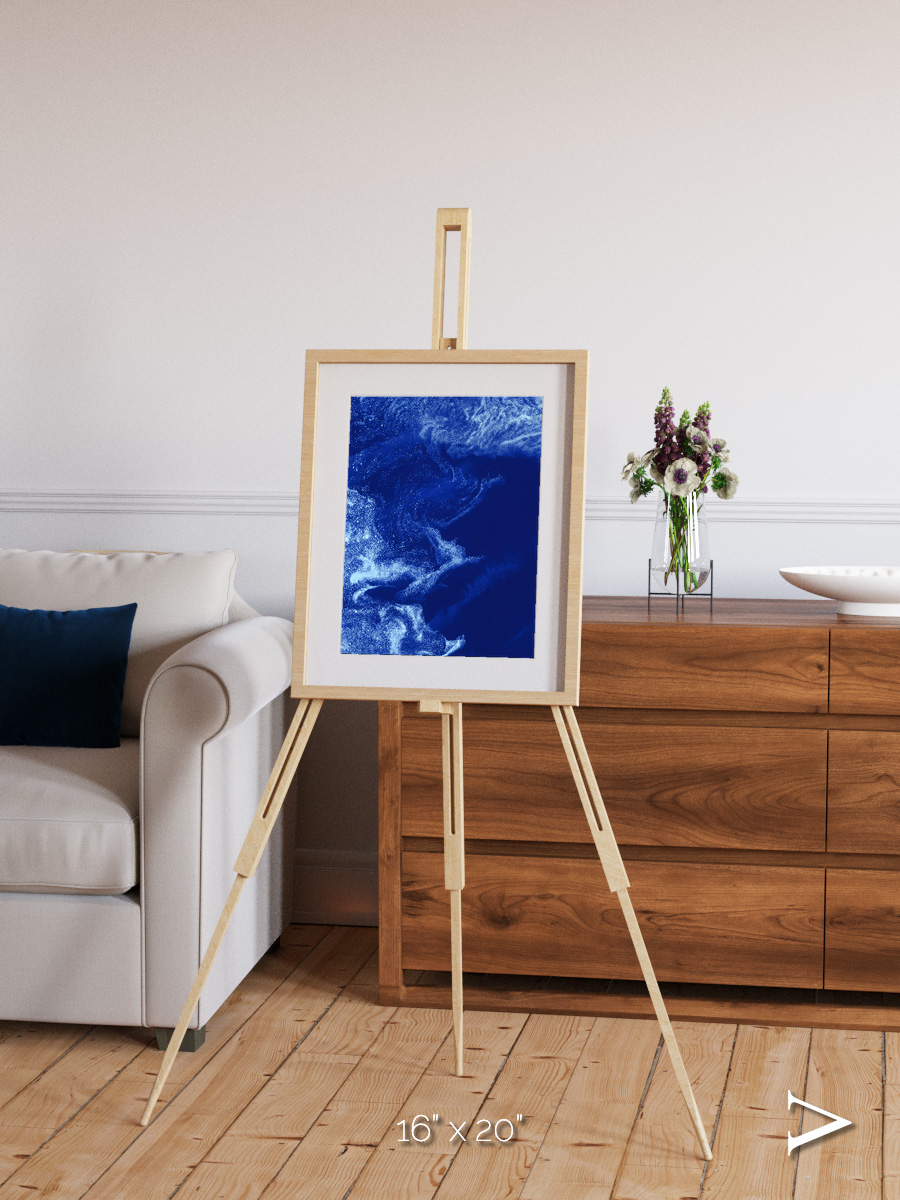 Wind Signatures, Ice Stars Framed & Mounted Print