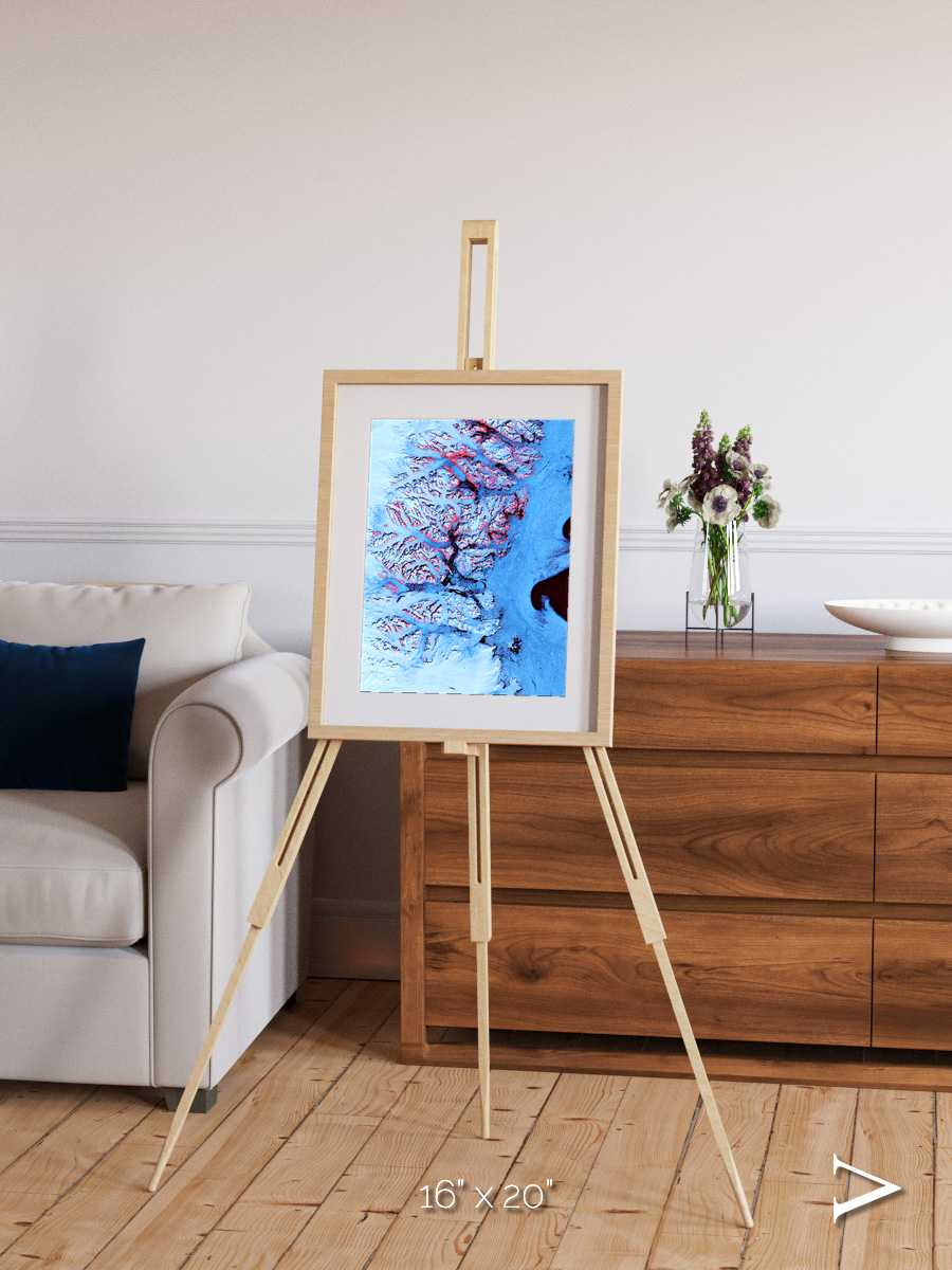Polar Flow, Ice Waves Framed & Mounted Print