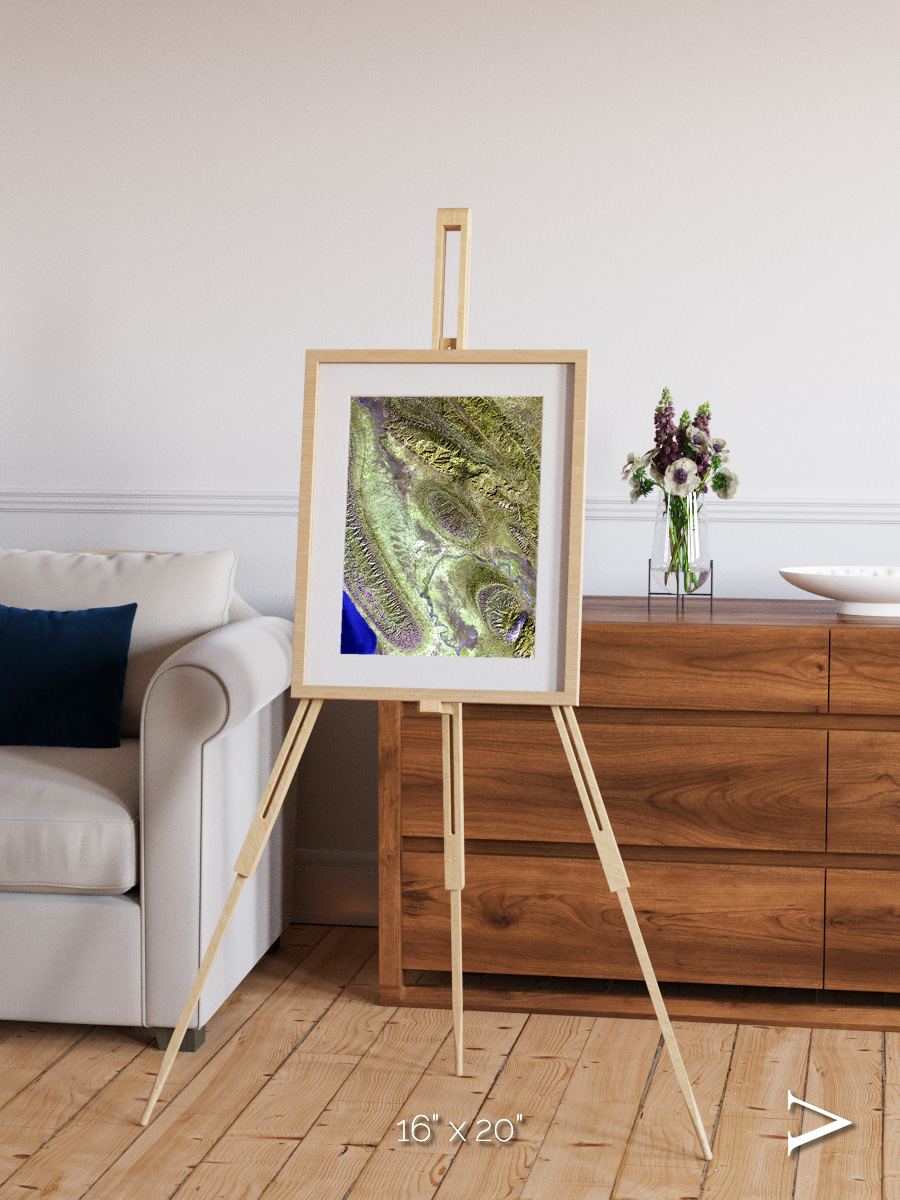 Channel Lines, Konari Iran Framed & Mounted Print