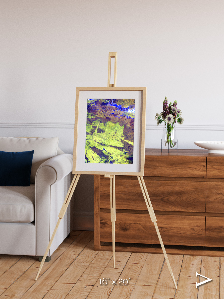 Lake Lines, Lake Amadeus Framed & Mounted Print