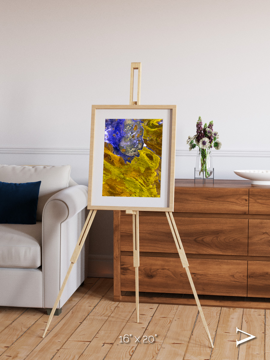 Saline Patterns, Lake Disappointment Framed & Mounted Print