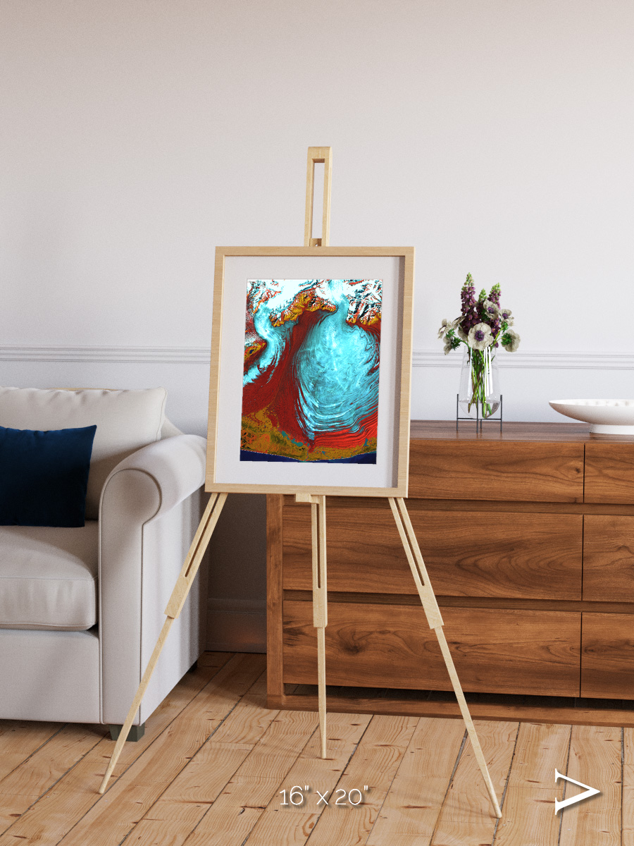 Glacial Passage, Malaspina Glacier Framed & Mounted Print