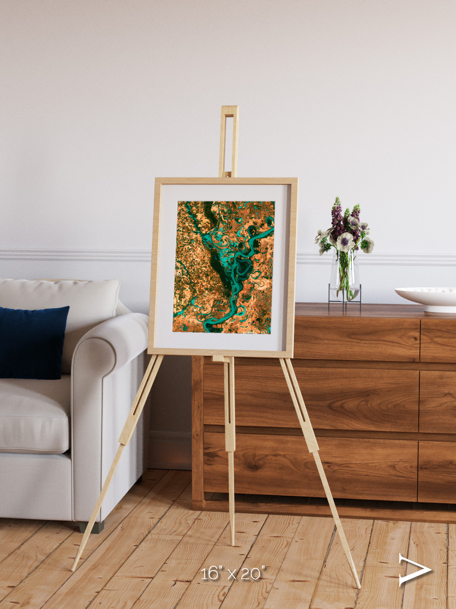 River’s Dance, Mississippi Framed & Mounted Print