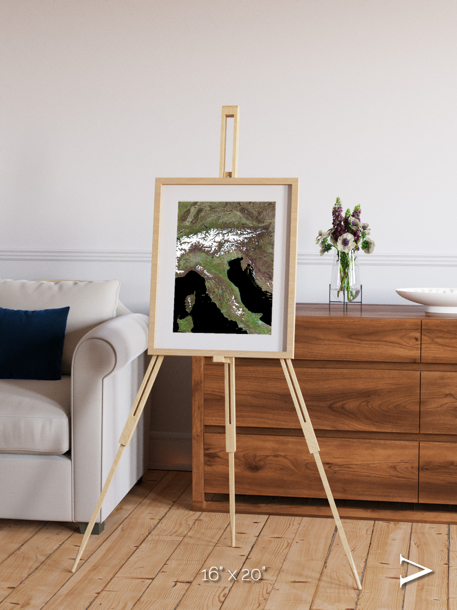 Tidal Patterns, Mediterranean Sea Framed & Mounted Print