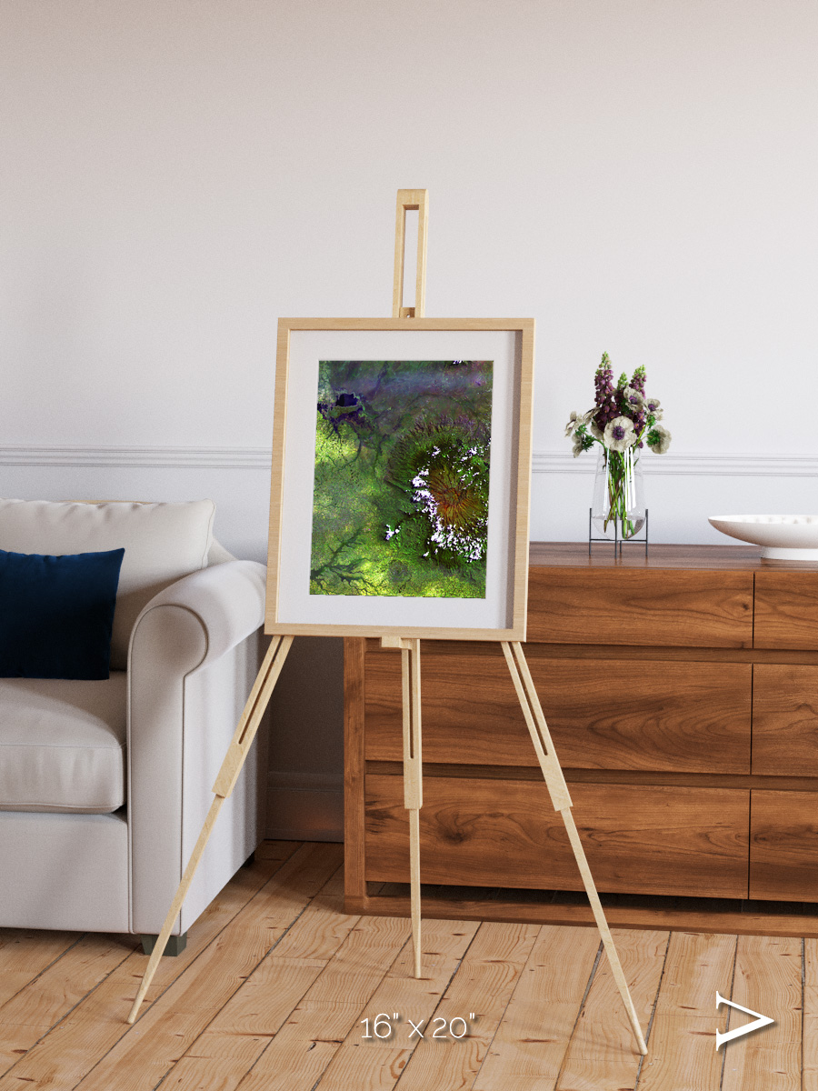 Vortex Trails, Mount Elgon Framed & Mounted Print