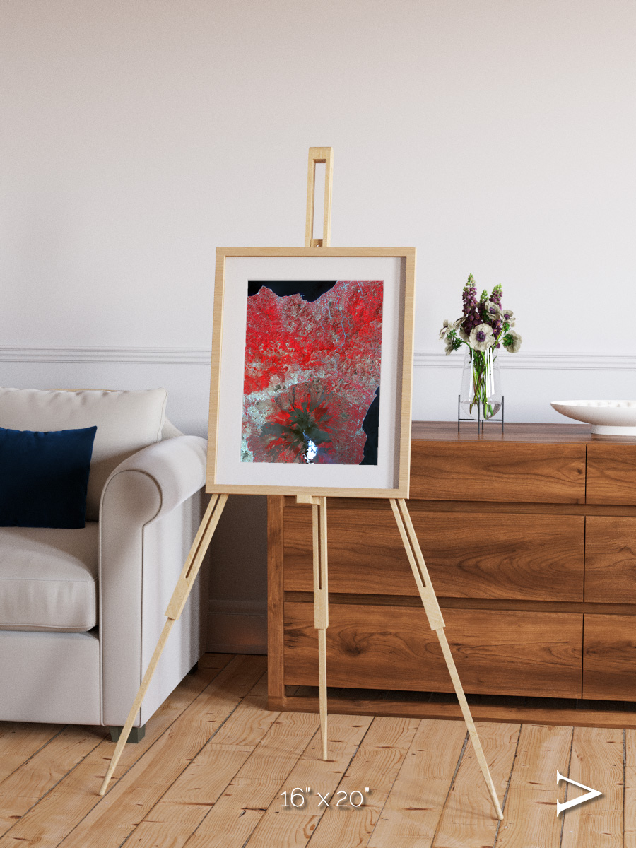 Painted Archipelago, Mt Etna Framed & Mounted Print