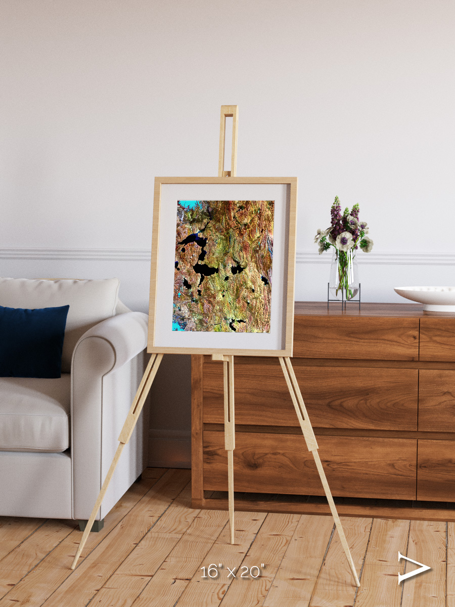 Above the Earth, Tibetan Plateau Framed & Mounted Print