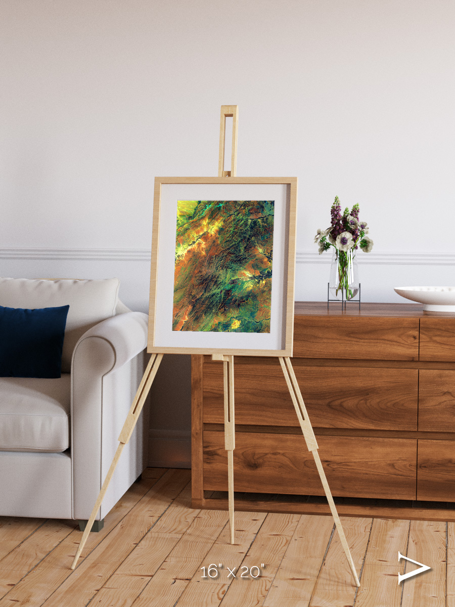 Irrigated Highlands, Eastern Afghanistan Framed & Mounted Print