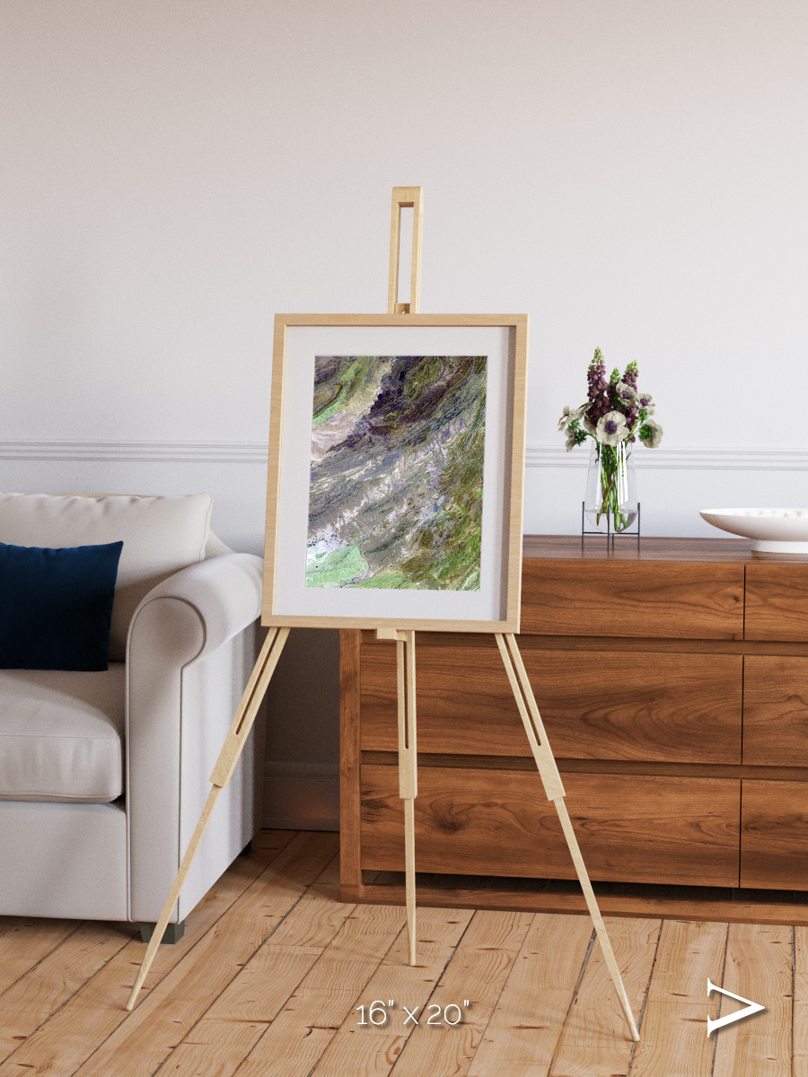 Rugged Relief, Sulaiman Mountains Framed & Mounted Print