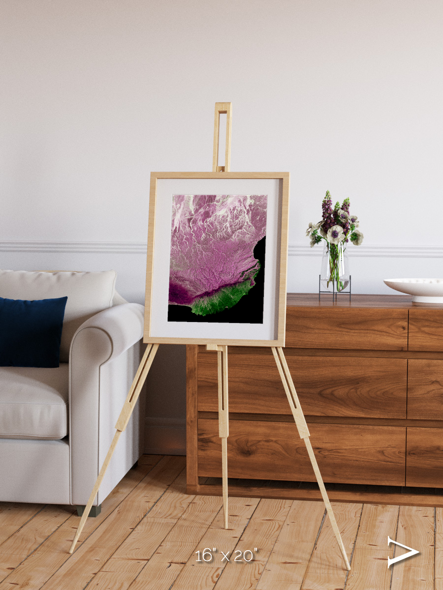 Monsoon Divide, Dhofar Framed & Mounted Print