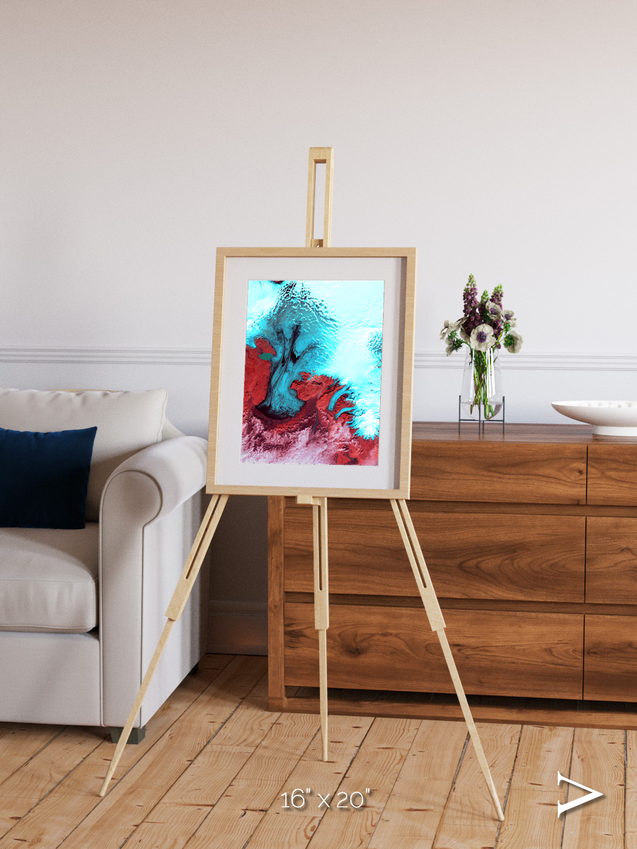 Polar Flow, Vatnajokull Glacier Ice Cap Framed & Mounted Print