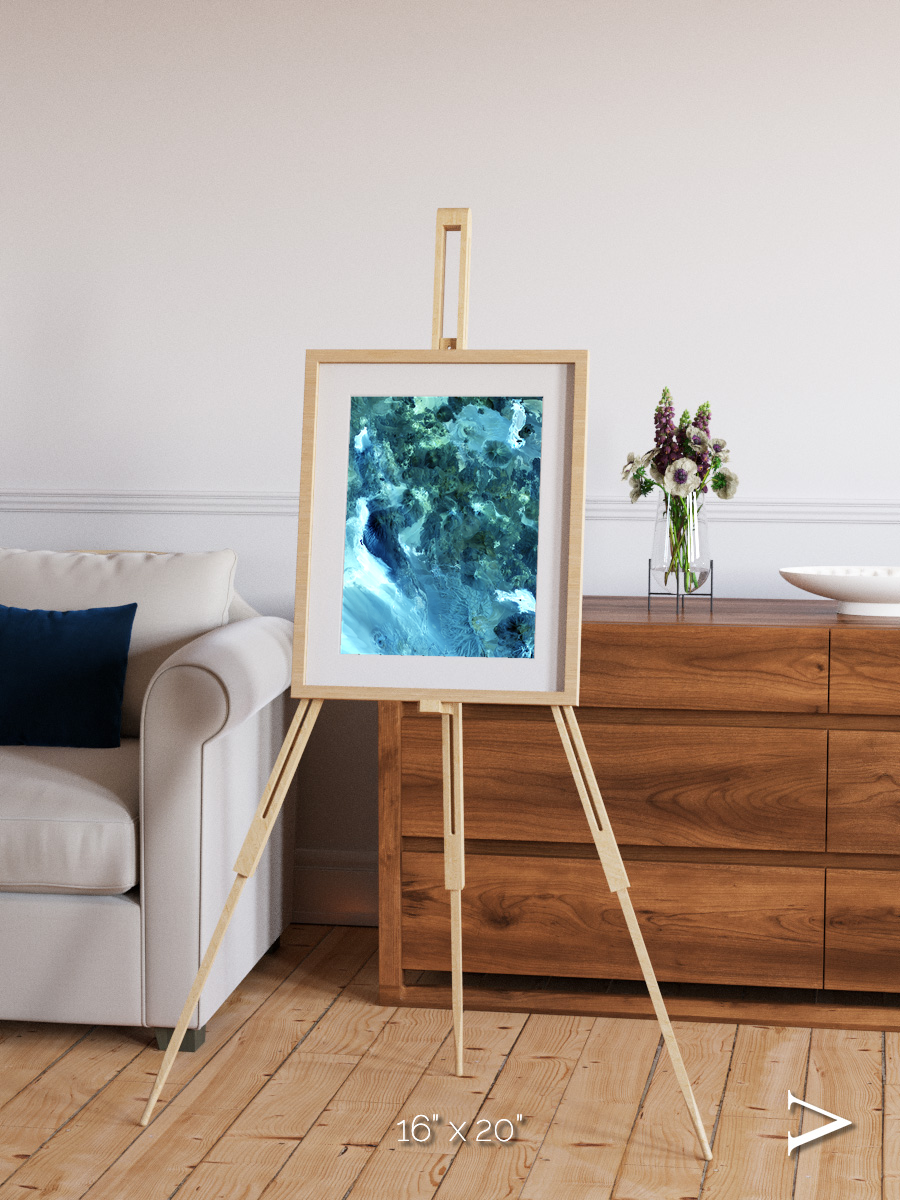 Heat Scars, Volcanoes Framed & Mounted Print