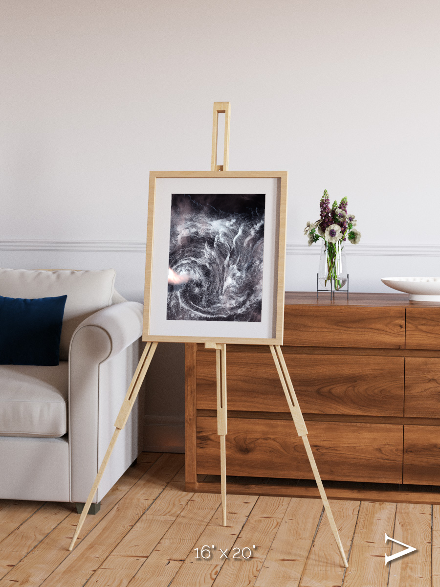 Wind Signatures, Whirlpool in the Air Framed & Mounted Print