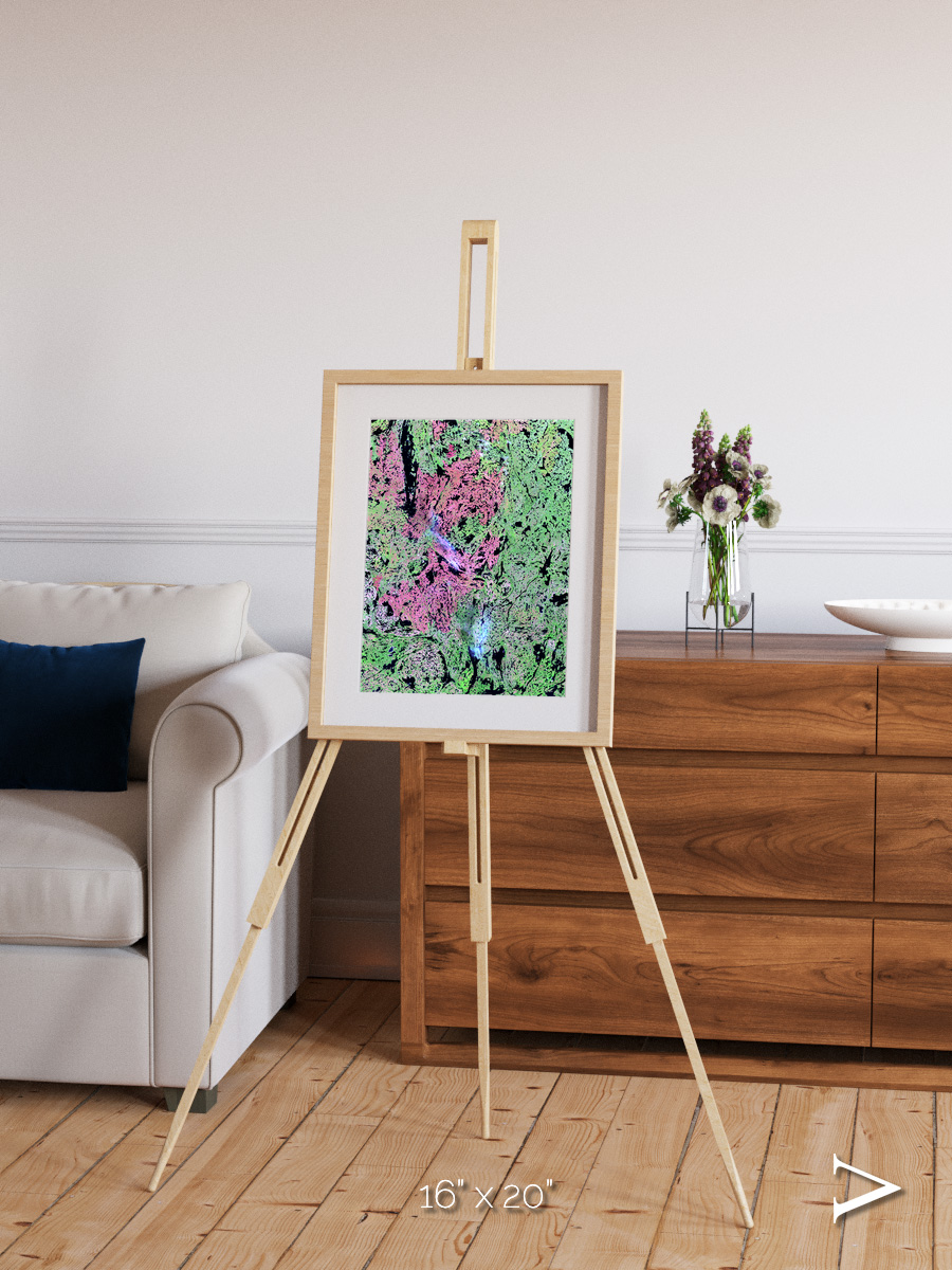 Ice River, Yellowknife Wetlands Framed & Mounted Print
