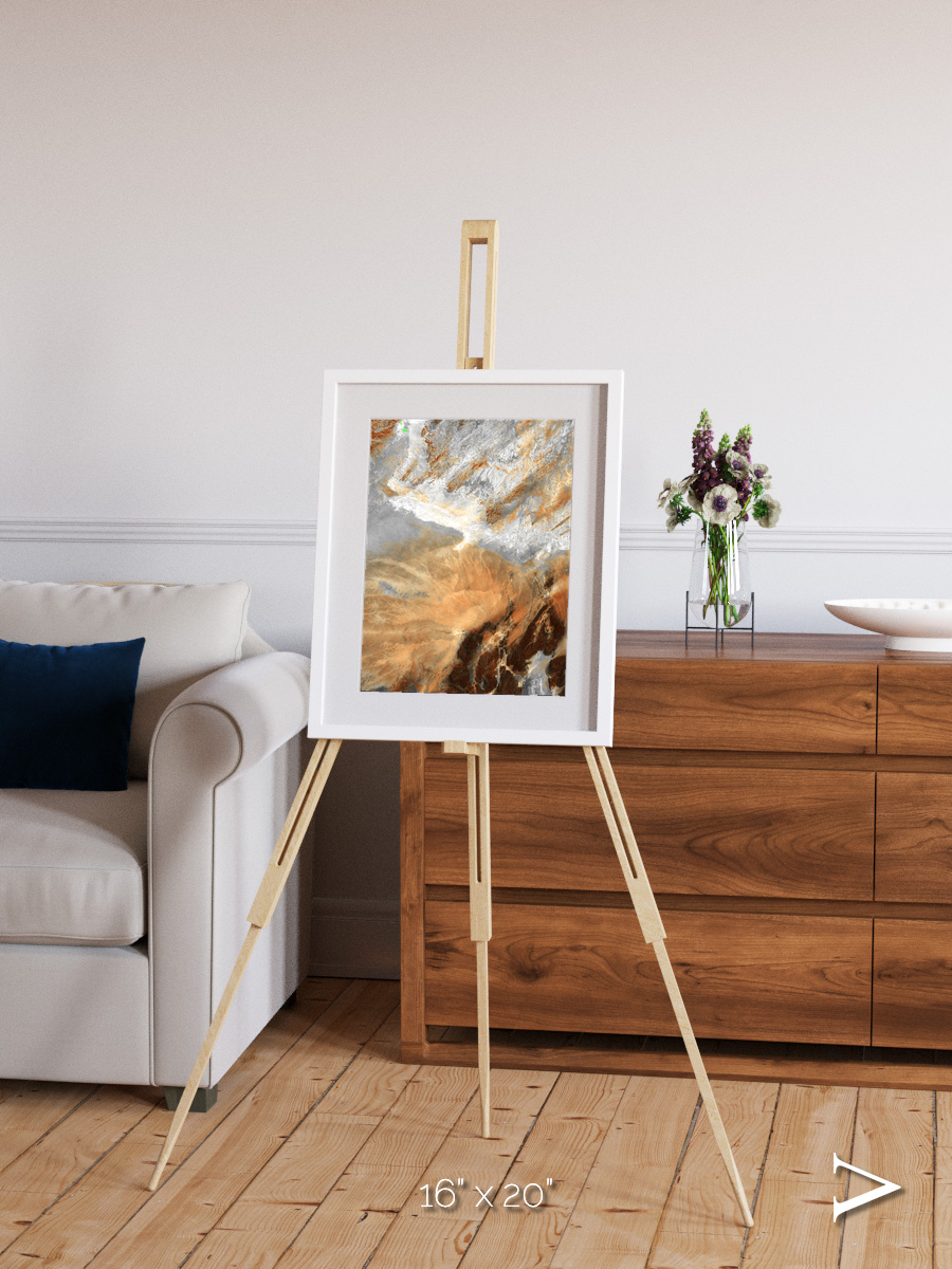 Etched Sands, Algerian Sahara Framed & Mounted Print
