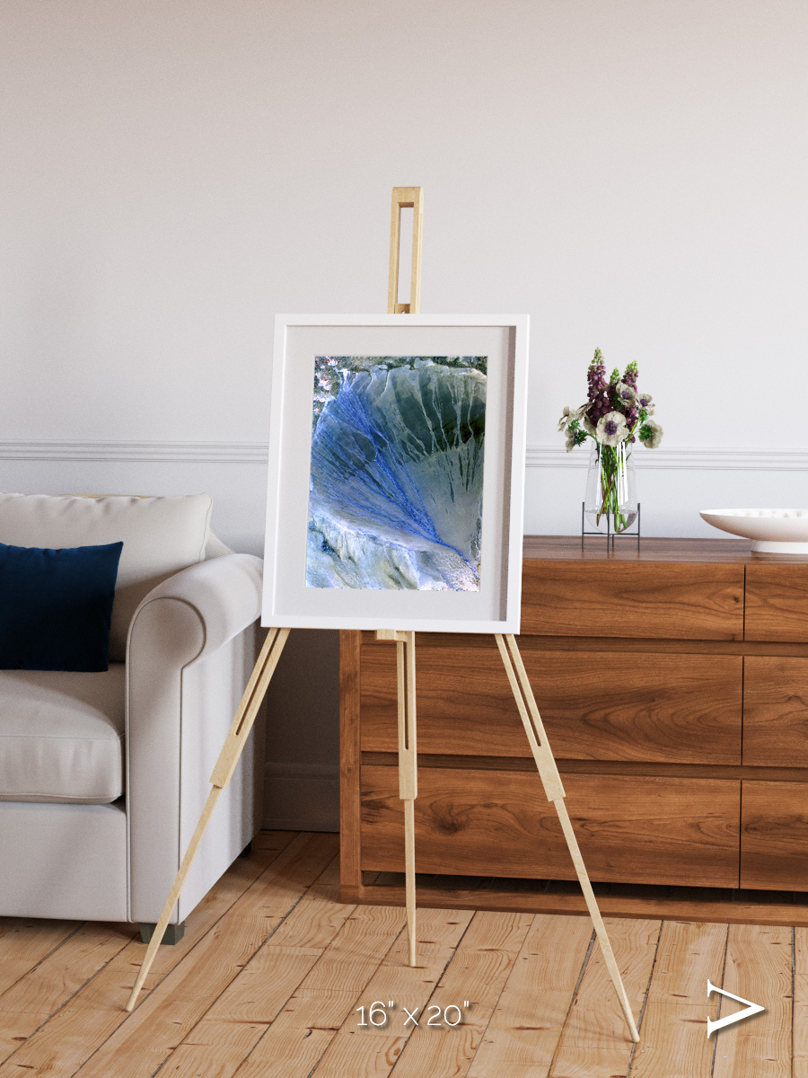 Sunlit Dunes, Alluvial Fan Framed & Mounted Print