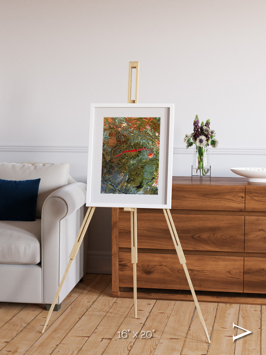 Ash and Stone, Anyuyskiy Volcano Framed & Mounted Print