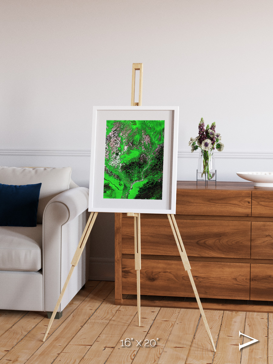 Ribbon River, Araca River Framed & Mounted Print