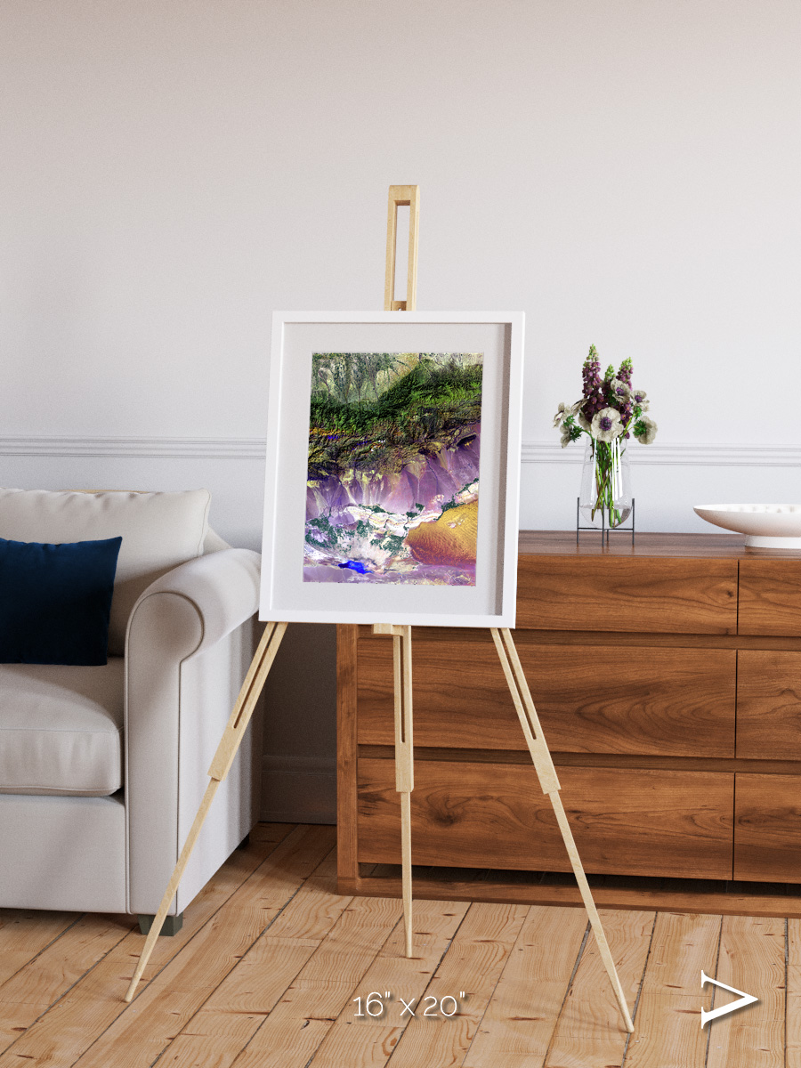 Saline Patterns, Bogda Mountains Framed & Mounted Print