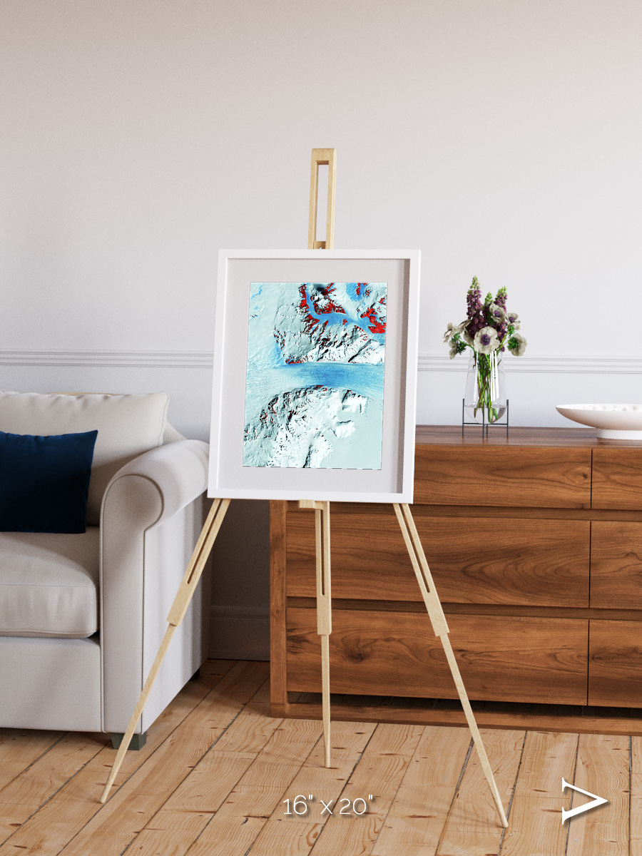 River of Ice, Byrd Glacier Framed & Mounted Print