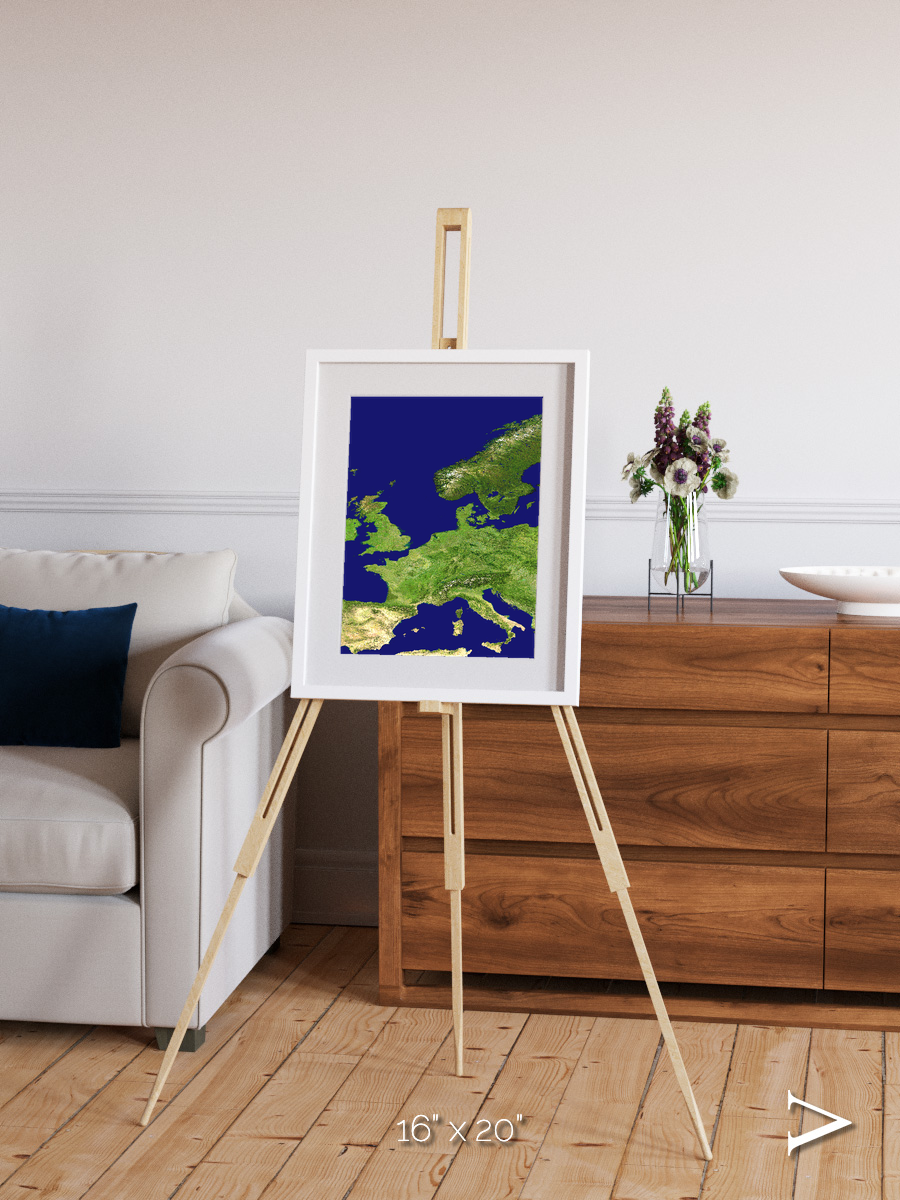 Arctic Outpost, Europe Framed & Mounted Print