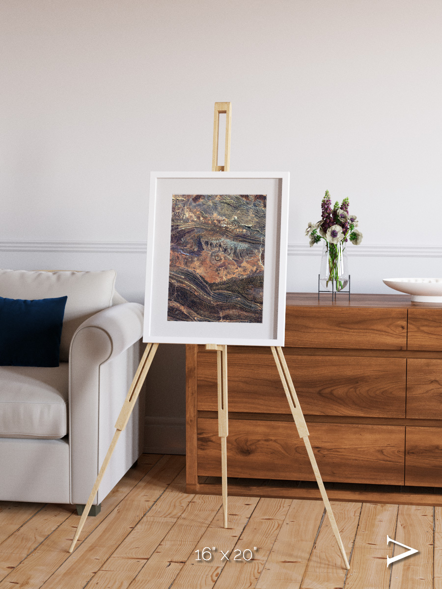 Volcanic Palette, Gosses Bluff Framed & Mounted Print