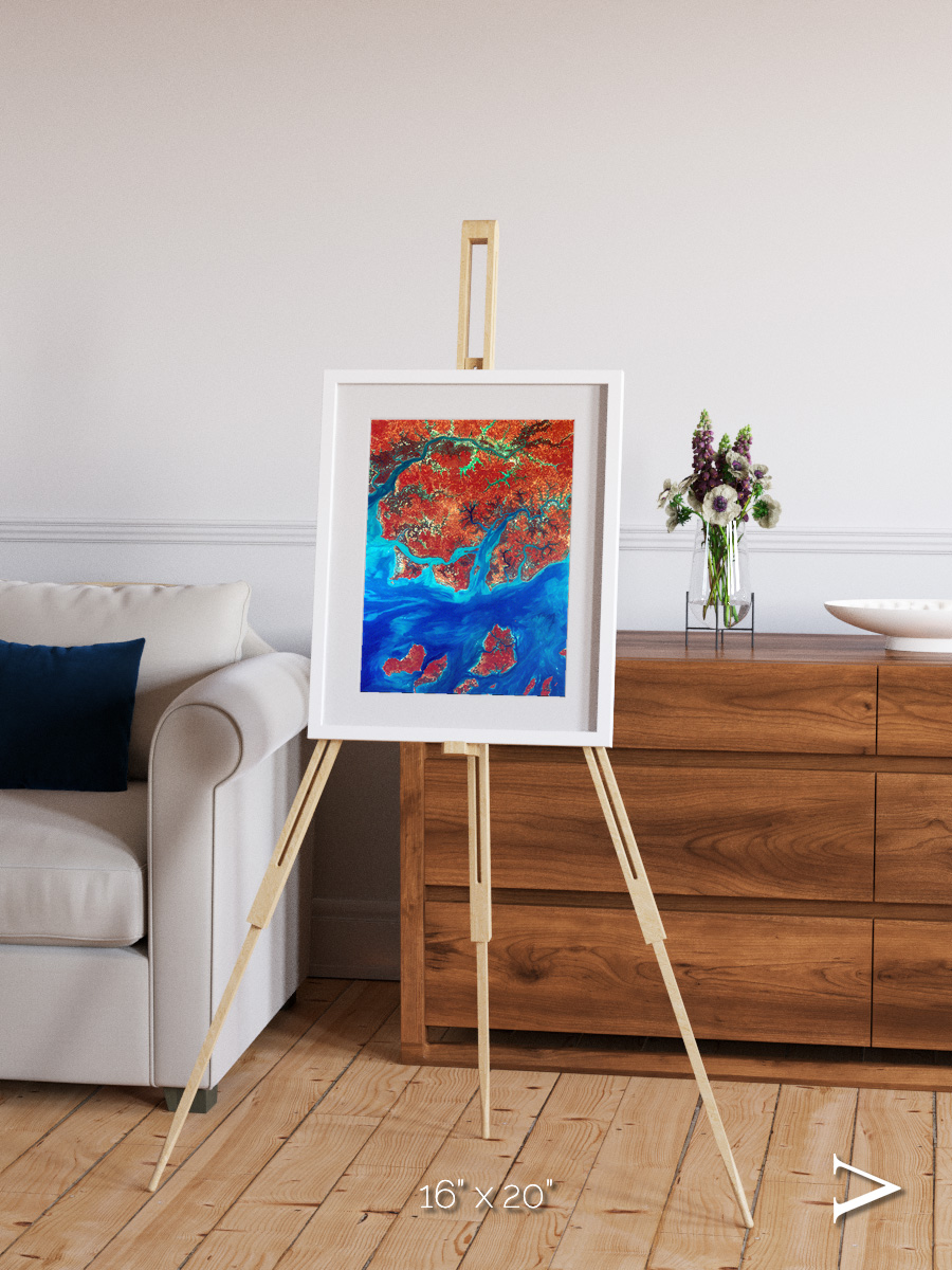 River and Plain, Guinea-Bissau Framed & Mounted Print