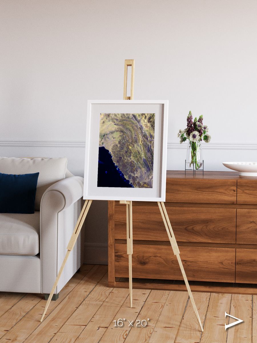 Fire Fields, Harrat Al Birk Framed & Mounted Print