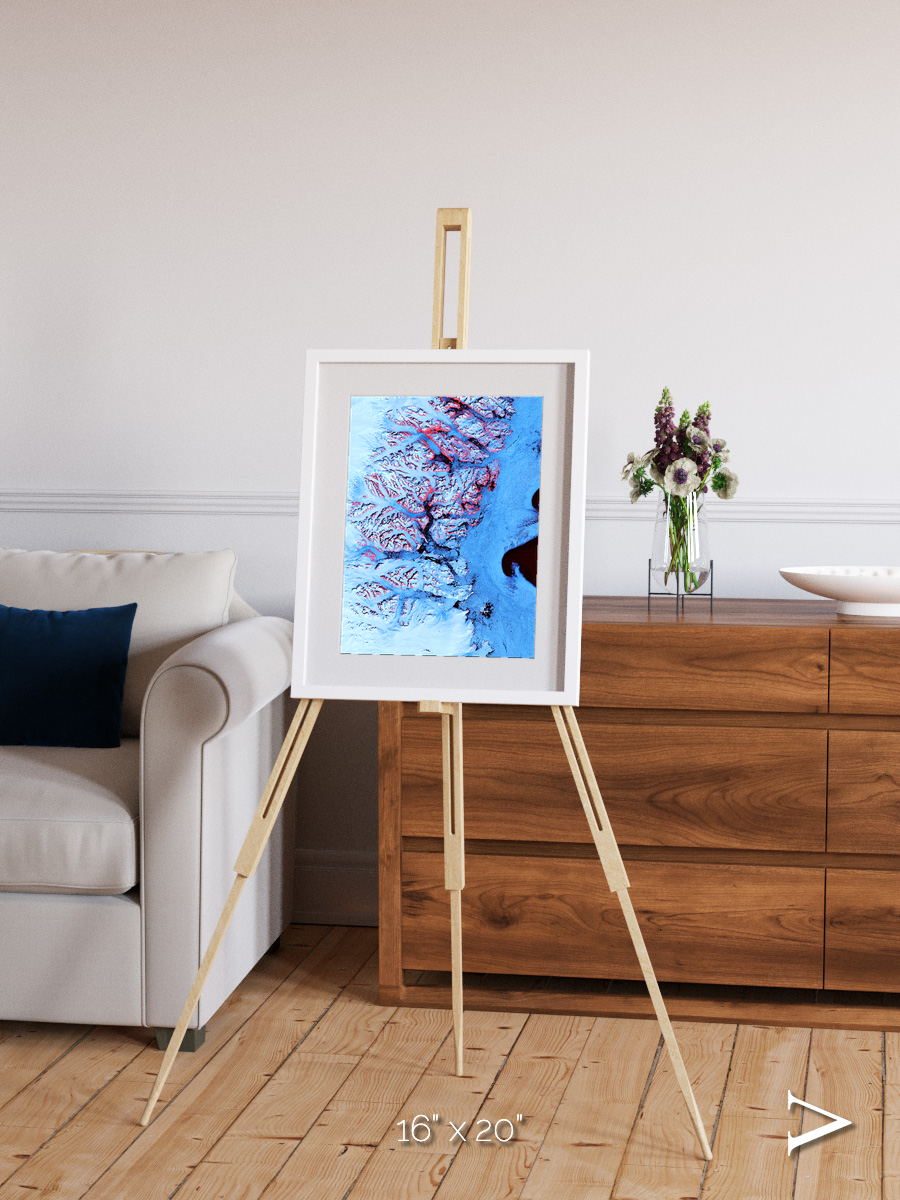 Polar Flow, Ice Waves Framed & Mounted Print