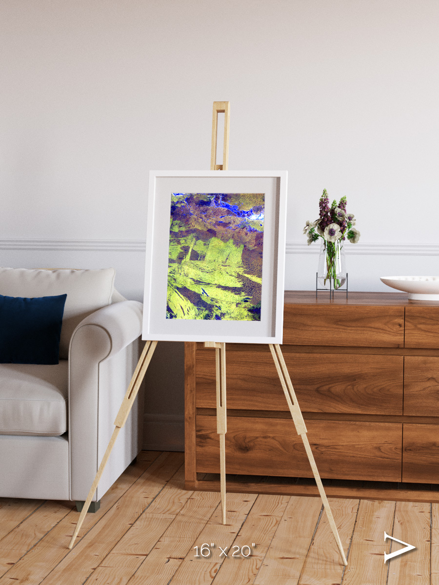 Lake Lines, Lake Amadeus Framed & Mounted Print