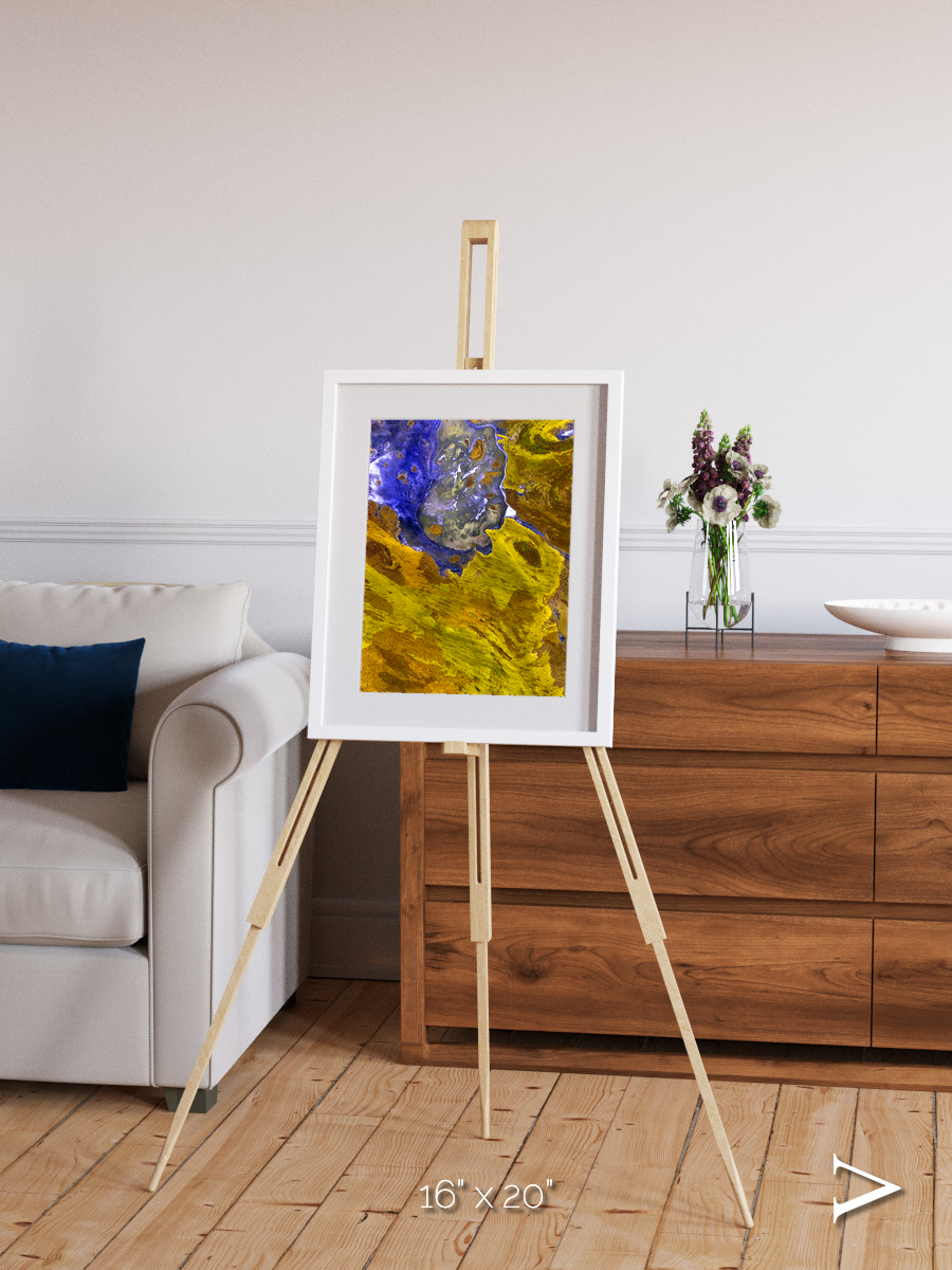 Saline Patterns, Lake Disappointment Framed & Mounted Print